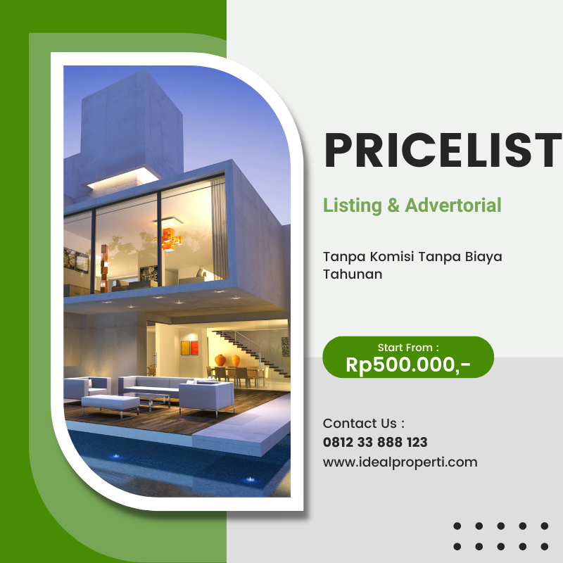 banner Pricelist listing properti & advertorial